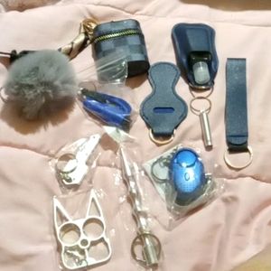 Safety defense keychain set